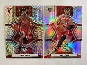 Zach Lavine + Coby White Chicago Bulls Card Lot 2021-22 Mosaic Silver #7 #120 - Bild 1 von 5