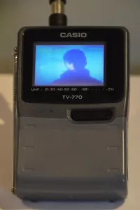 More details for vintage casio portable handheld lcd colour television tv-770 tested and working