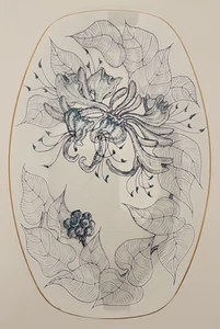 1970 Chance Glass Floral Honeysuckle Filgree Dish - Picture 1 of 9