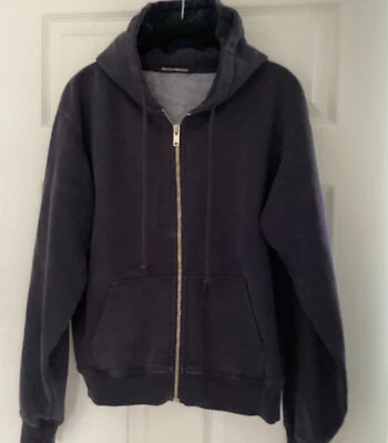 Brandy Melville Navy Blue Oversized L/XL Christy Zip up Hoodie Jacket - Imagem 1 de 3