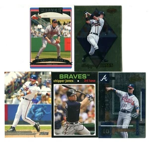 Lote de 5 tarjetas de béisbol Chipper Jones HOF ATLANTA BRAVES (LOTE 7) - Imagen 1 de 1
