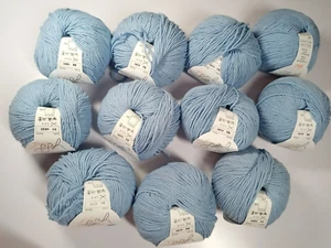 Lot of 11 Balls GGH Bali Yarn-Light Blue- Each Ball 145m/159 Yards-NEW - Picture 1 of 2