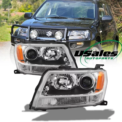 For 2006-2008 Suzuki Grand Vitara Clear Headlight Projector Chrome Left+Right - Image 1 of 4