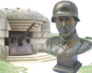 Buste sur socle d'un Soldat Allemand Fabrication Française Finition bronze📌4a. - Imagen 1 de 4