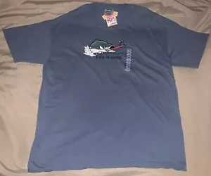 NUEVO CON ETIQUETAS Para Hombres Life is Crap Fishing - Camiseta Barco Comer Peces Adulto X-Grande Azul - Imagen 1 de 4