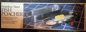 Progressive Commercial Stainless Steel Fish Poacher with Lid 18"L x 6 1/4"Wx5.5" - Picture 1 of 2