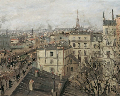 Reproducción de pintura de paisaje urbano de París de colección impresión de giclee en papel de bellas artes Foto 1 de 3