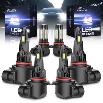For Lexus RX300 1999 2000-2003 6x LED Headlight High/Low+Fog Light Bulbs Kit A+ - Image 1 of 4