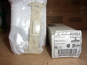 Leviton 80700-I Decora plástico estándar en blanco palanca inserto marfil paquete de 5 - Imagen 1 de 2