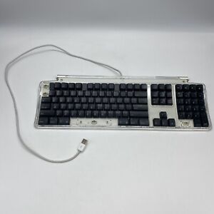 Apple Pro Keyboard Clear w 2 USB Ports - Missing Some Buttons - Works Great 