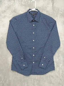 Banana Republic Shirt Mens Medium Blue Slim Flex Tech Stretch Long Sleeve Cotton - Picture 1 of 8