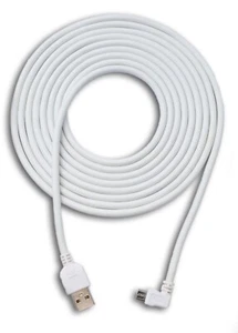 USB 2.0 Cable 9 10/12ft Micro B Plug To Type A Plug Adapter Angle White - Picture 1 of 4