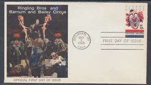 US Planty 1309-37 FDC. 1966 5c Circus, Ringling Bros FIRST CACHET - Picture 1 of 1