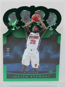 2020-21 Panini Crown Royale ISAIAH STEWART FOTL Green Crystal RC /21 - Foto 1 di 2