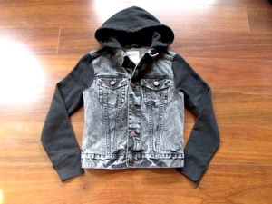 ABERCROMBIE & FITCH ~ Kid's XS 8 ~ Pristine! Denim Sweatshirt Hoodie Jacket c29 - Picture 1 of 6