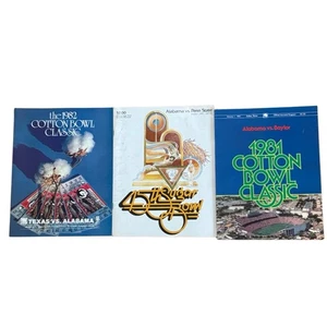 College Football Bowl Spielprogramm Lot 1979 Sugar 1981 1982 Baumwolle 70er 80er Bama - Bild 1 von 22
