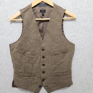 J Crew Ludlow Wollweste Herren XS Fischgrät Moon British Cloth Vest - Bild 1 von 10
