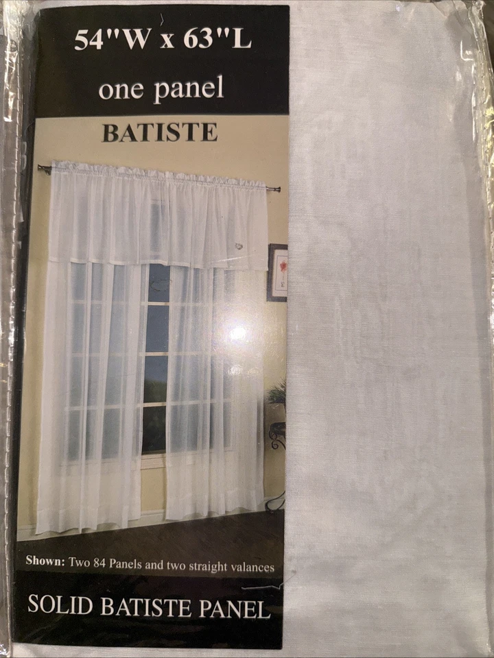 Panel de batista sólido - 1 panel 54” W x 63” L Foto 1 de 1