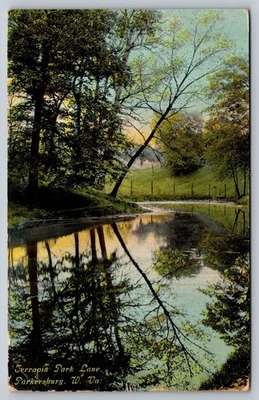 Terrapin Park Lane Parkersburg WV Vintage Scenic Postcard 1921 - Image 1 of 2
