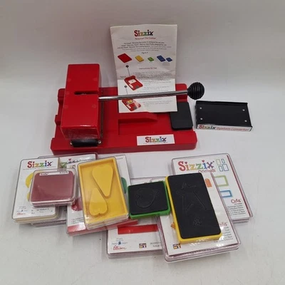 Red Sizzix Big Shot Die Cutting Machine Provo Craft With System Converter 8 Dies - Image 1 of 4