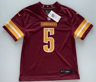 NUEVA Camiseta deportiva para niños jóvenes mediana NFL Nike Game Jayden Daniels Washington Commanders Foto 1 de 4