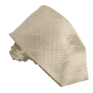 Donald J Trump Silk Tie Signature Collection Tan Beige Brown Textured Chevron 4" - Picture 1 of 6
