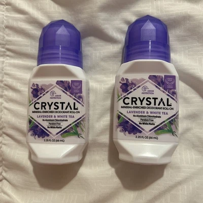 (Paquete de 2) Desodorante de cristal rollo en lavanda y té blanco -2,25 oz  Foto 1 de 2