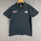 Finke Desert Race Shirt Mens Large Black Motorcross Patches Rugby Polo Adult