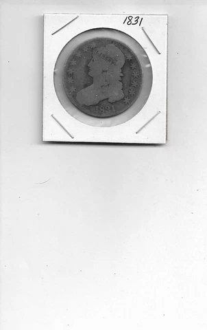 1831 90% Silver Capped Bust Half Dollar! Holed! #2Q22-46 Cover