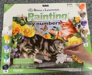 Gioco gattino dipinto per numero Royal & Langnickle PJL45 nuovo, mai aperto - Foto 1 di 11