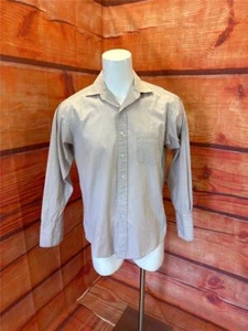 Men's Brooks 346 Beige Button Down Shirt sz 15 1/2 TCA - Picture 1 of 6