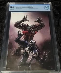 VENOM #2 VIRGIN VARIANT Cover B Exclusive Clayton Crain CBCS 9.4 KNULL - Picture 1 of 1