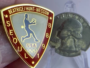 Olympic Memorabilia Seoul 1988 Tennis Vintage Tack Pin T-3833 - Picture 1 of 3