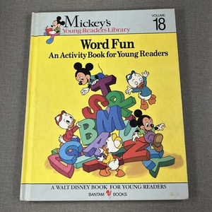 Mickey's Young Readers Library Volume 18 Word Fun 1990 Disney Hardcover Book - Foto 1 di 9
