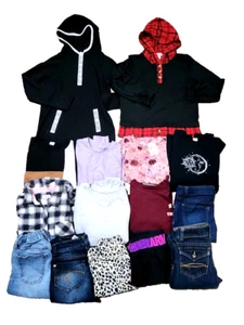 EUC HUGE Lot Of Girls Clothes Mix Brand 15 Pieces Size 8-10 FALL/WINTER - Picture 1 of 9