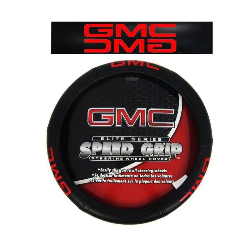 Brand New GMC Elite Style Logo Synthetic Leather Car Truck Steering Wheel Cover Foto 1 de 3