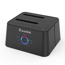 Wavlink ST334U USB 3.0 to SATA Dual Bay External Hard Drive Docking Station for 2.5/3.5 Inch SSD HDD