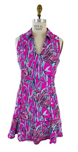 Abito Lilly Pulitzer Luxletic Martina UPF 50+ rosa mandevilla extra fortunato taglia M - Foto 1 di 8