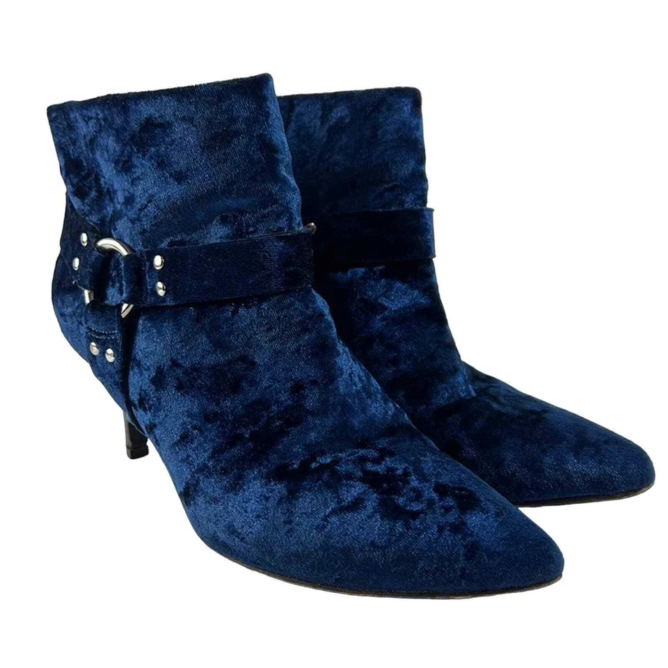 CERIMÔNIA DE ABERTURA Botas Femininas de Veludo Sage, Azul Eclipse Tamanho 9 - Imagem 1 de 4