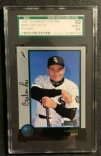 1998 Bowman Chrome Carlos Lee Rookie Card RC #428 SGC 92 NM/MT+ 8.5 White Sox