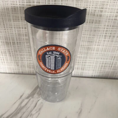 Vaso Tervis Wallace State College Hanceville AL parche tapa azul 24 OZ ancho Foto 1 de 4