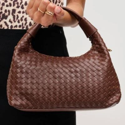 Ripley Woven Crossbody Chocolate Brown - Image 1 of 4