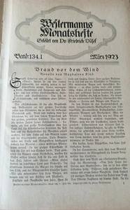 Westermanns Monatshefte. 68. Jahrgang. Sept. - März 1923, Band 134, 2. Teil - Bild 1 von 8