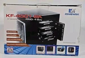 Kingwin KF-4001-BK 3.5" Internal 4-Bay Hot Swap Rack RAID - LNC! - Afbeelding 1 van 18