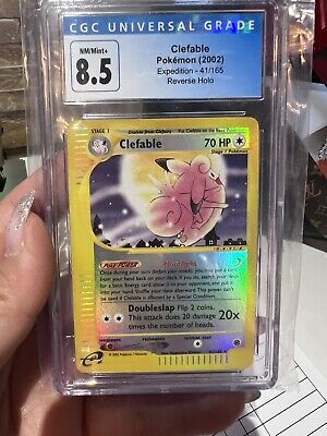 Vintage 2002 Pokemon Expedition Clefable - Reverse Holo #41 Graded CGC 8.5 Mint
