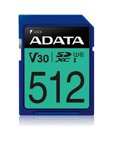 Karta pamięci flash ADATA Premier Pro SDXC Class 10 UHS-I, ASDX512GUI3V30S-R - Zdjęcie 1 z 5