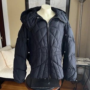ADD Down Women's Sz. 6 Black Hooded Down Puffer Jacket - Picture 1 of 10