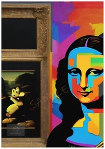 Mona Lisa Gioconda Image Vintage Poster Artist Home Wall Décor Art Picture A4 - Picture 1 of 2