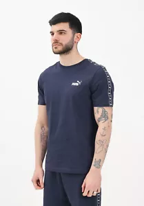 PUMA T-shirt Uomo Blu T-shirt manica corta T-shirt a manica corta Ess Tape Prima - Imagen 1 de 5
