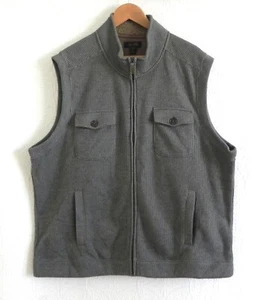 Tasso Elba Jacket Vest Full Zip Pockets High Neck Woven Knit Size XL - Picture 1 of 8